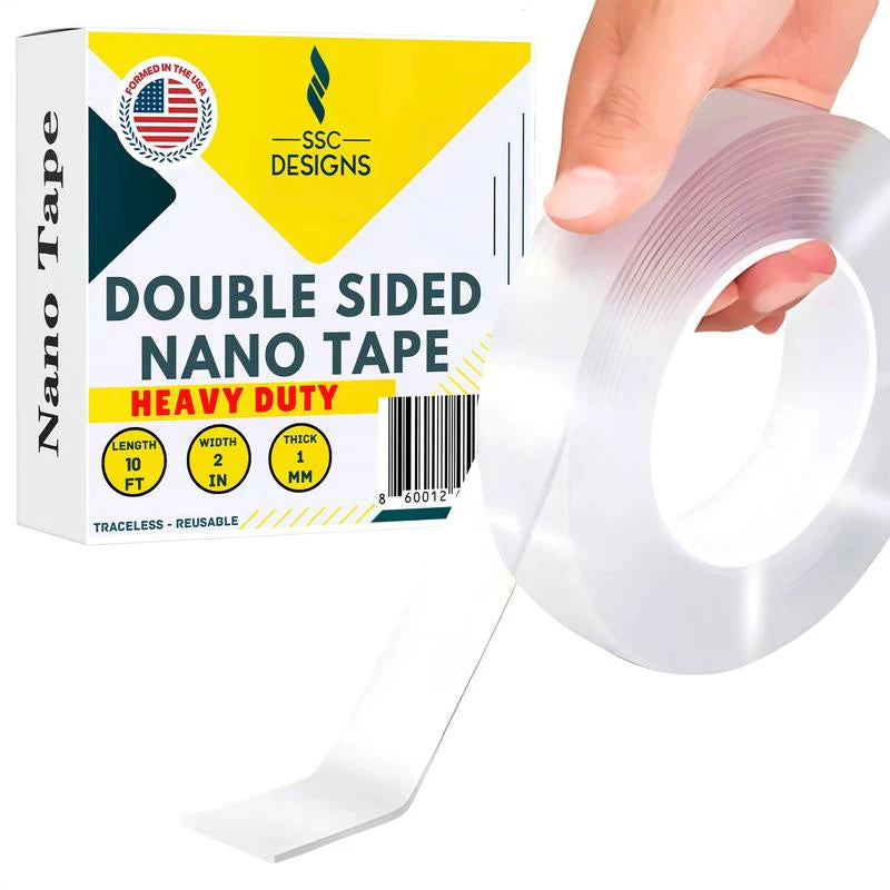 🔥 Buy 1 Get 1 Free – Nano Grip Double-Sided Tape for Wall Décor & Posters - No Drill, No Mess!