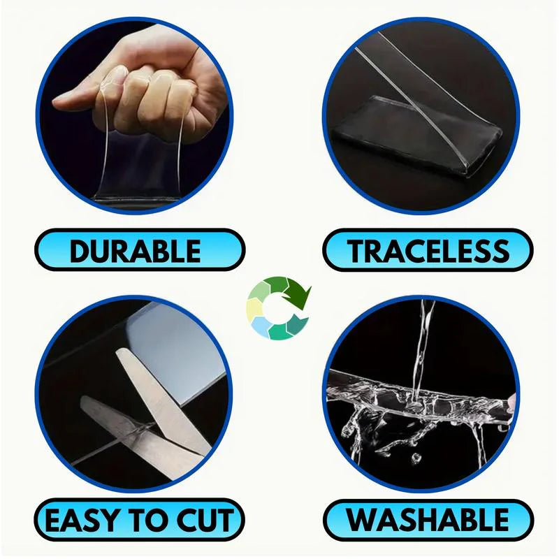 🔥 Buy 1 Get 1 Free – Nano Grip Double-Sided Tape for Wall Décor & Posters - No Drill, No Mess!