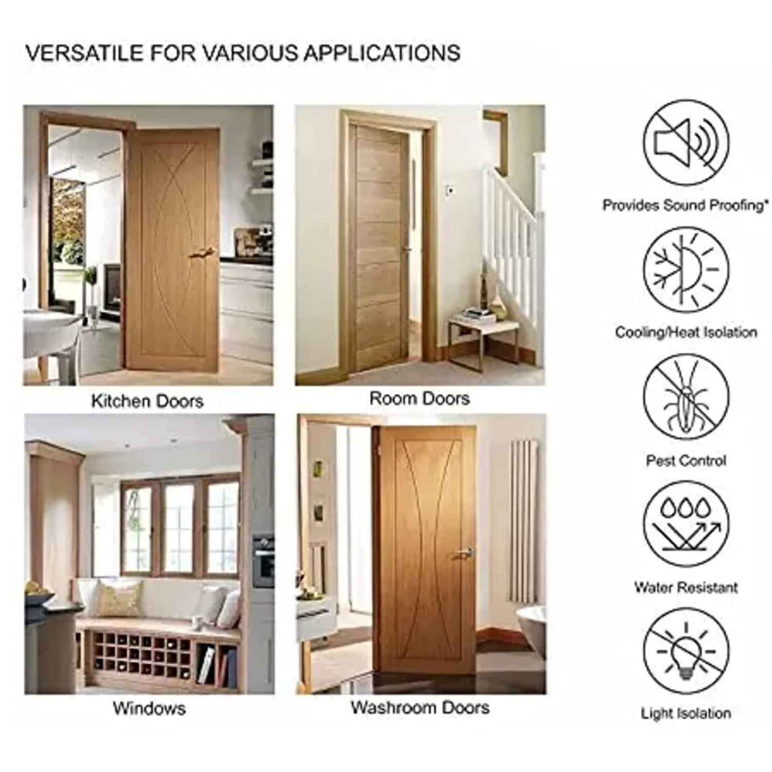 Premium Door Draft Protector – Noise, Dust & Cold Air Blocker (Pack of 2)