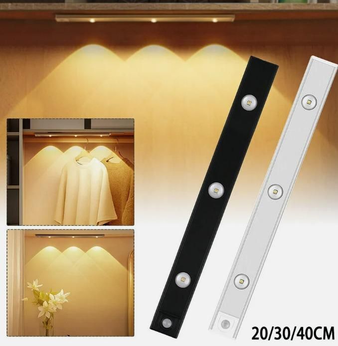 USB Rechargeable LED Motion Sensor Cabinet Light – Auto On/Off, Easy Stick Installation