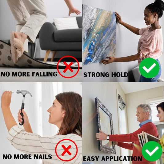 🔥 Buy 1 Get 1 Free – Nano Grip Double-Sided Tape for Wall Décor & Posters 🏠 (Pack of 2) - No Drill, No Mess!