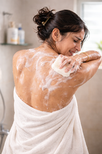 Silicone Shower Foot Scrubber Mat with Wall-Mounted Suction Cups