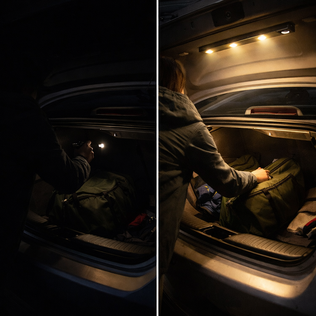 USB Rechargeable LED Motion Sensor Cabinet Light – Auto On/Off, Easy Stick Installation