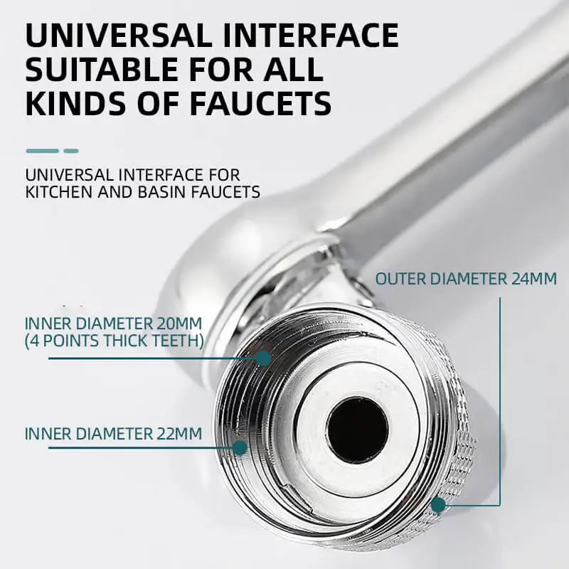 1080° Rotating Faucet Extender with Dual Spray Mode